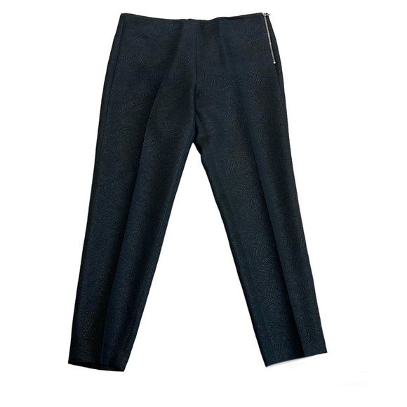 Judith & Charles black printed slim fit ankle pants Sz 8 NWOT